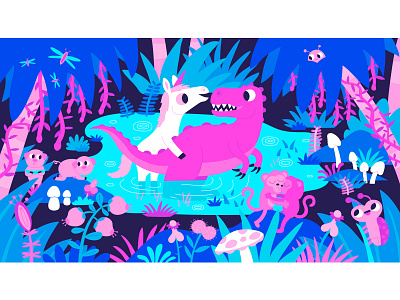 Sexy Jungle dino dinosaur illustrator jungle sex sex toy unicorn