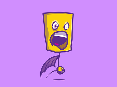 Doodle 2d character drawing purple superhero