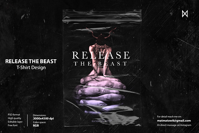 RELEASE THE BEAST - DIGITAL ARTWORK appareldesign clothdesign coveralbum coverart coverartwork design digitalart digitalartwork digitalimaging graphic design manipulationphoto photomanipulation photoshop photoshopart streetweardesign teedesign