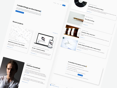 Personal Website | Matthew Gorzelinski blog clean minimal personal portfolio typography ui ux website