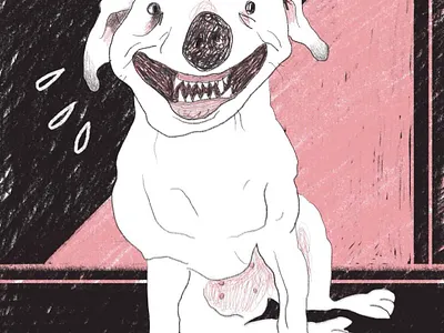 😅 confused dog 😅 illustration procreate traditional art