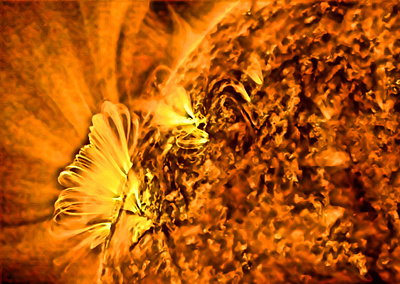 Solar Flare illustration pop art space sun