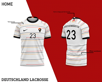 Deutschland Lacrosse Concept Jerseys athlete branding design germany germany lacrosse illustration lacrosse logo