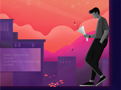 sad man lost hope character design flat illustration graphic design illustration minimal vector