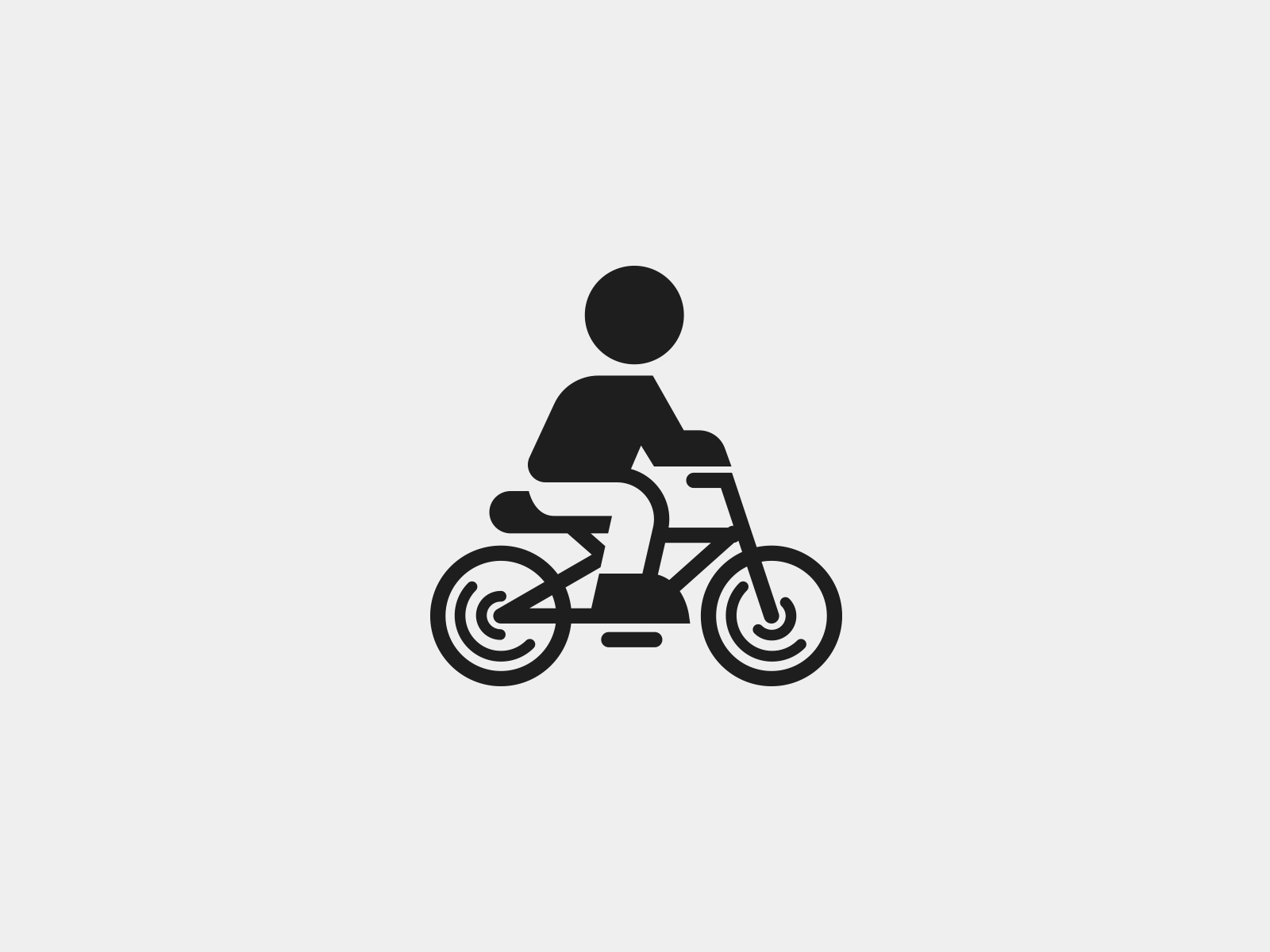 Bicyclist bicycle bicyclist bike brand branding design elegant graphic design illustration logo logotype mark minimalism minimalistic modern ride sign