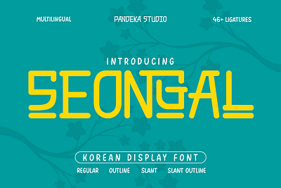 Seongal - 4 Korean Display Typeface decorative