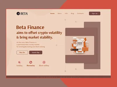 Beta Finance Landing page 3d app bitcoin blockchain branding crypto crypto landing page cryptocurrency dailyui design figma illustration landing page logo modern crypto nft nft landing page ui vector website