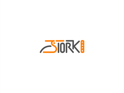 Stork Cafe Logo Design animal brand branding cafe design drink graphic design inspiration logo modern stork trend vector workmark