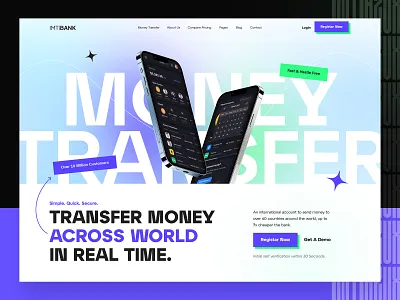 Finance Web Header Design bank account bank app banking banking website finance finance app finance website financial website fintech landing page landingpage mobile bank mobile banking money management transaction web webdesign website website header