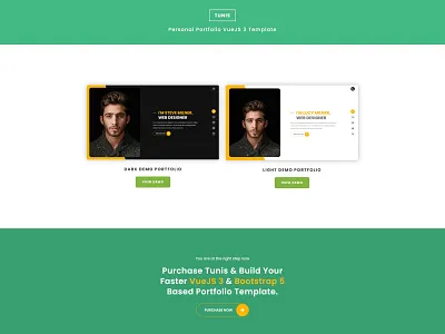 Tunis - Personal Portfolio design personal portfolio portfolio react resume themforest ui vcard