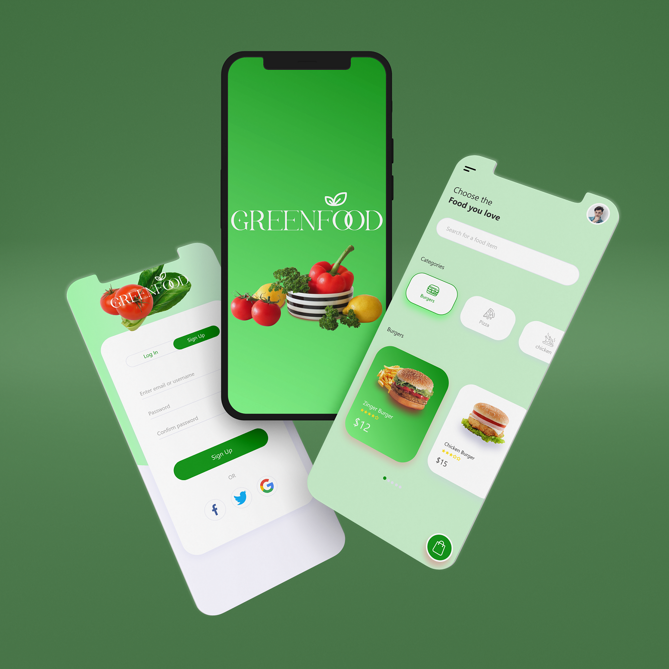 GREENFOOD, App design app design ui uiux ux