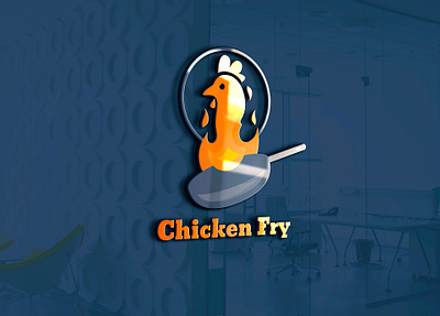 Restaruant logo chicken fry 3d branding design graphic design icon illustration logo ui ux vector