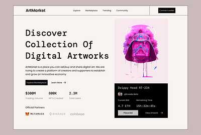 NFT HERO SECTION nft ui