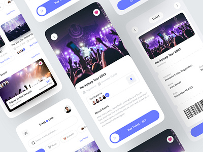 Toket.com - Event Mobile Apps app booking concert conference design event event app events mobile mobile app mobile design schedule ticket ticket app ui uidesign uiux