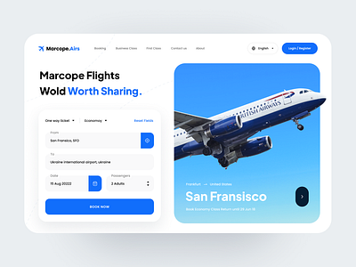 ✈️ Airlines Ticket Booking Website airlines airplane booking flight header online booking plane ticket uiux web webdesign website