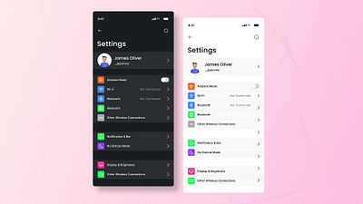 Setting Page - Mobile UI app app concept design figma illustration mobileui motion graphics productdesign ui uiux
