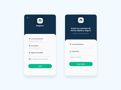 Diga App [Registro, Inicio de sesión] android app app design design figma inspiration mobile ui ux