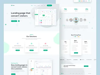 Risic - SaaS Landing Page clean design landing landing page landingpage minimal saas saas landing page saas website simple ui ui design web design webdesign website