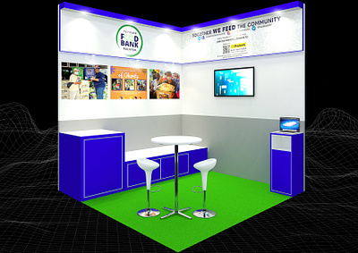 Yayasan Food Bank Malaysia 3x3 Exhibition Booth 3d 3x3 booth branding charity design event exhibition fair foodbank fundraiser show small space stall stand