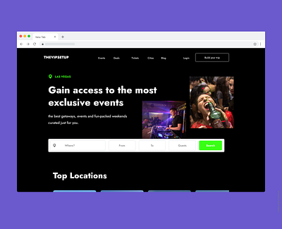 Landing Page for the VIP Setup branding design landing page ui ui design ui ux web ui