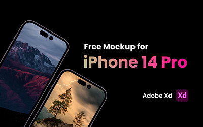 iPhone 14 Pro Mockup for Adobe XD Free adobe adobexd apple download free iamfaysal iphone iphone14pro mockup xd