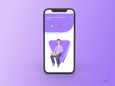 ✨ Daily UI Challenge Day 10 - Social Share Design 10 3d animation dailyui dailyui10 design figma graphic design illustration logo socialshare socialsharedesign ui