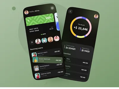 AI Financial Assistant App ai app assistant bank banking bicoin blichain budget budgeting card crypto fintech iamhosenrahman mobile neuralnetwork savings spend spendings ui design web design