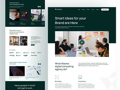 Design Consultancy Landing page agency best design branding clean concept work consultancy design design thinking homepage landing page minimal modern ui product design team trending ui trendy ui user experience user interface ux