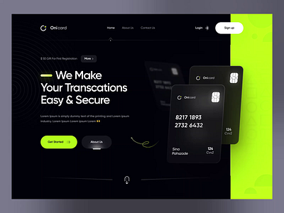 Financial Landing Page 🤘🔥 - Dark mood 3d app app design branding design finance financial financial landing graphic design illustration landing mobile app trend ui ux web web design web header website website hero