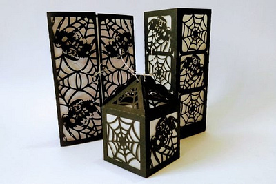 Spider Lantern, Card and Gift Box - Halloween Set box branding design gift halloween illustration image