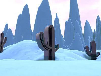 Cactus Practice 3d rendering design fantasy graphic design landscapes sci fi worldbuilding