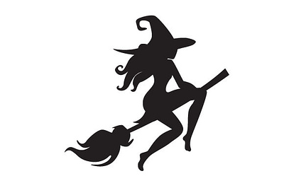 Witch Riding Broom broom design graphic design halloween illustration image riding vector witch
