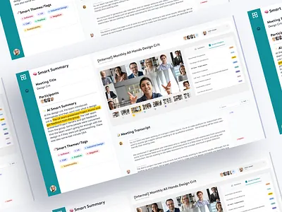 AI Meeting Assistant - Concept app design meeting saas ui ux video web
