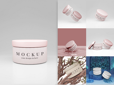3D Realistic Jar Mockup bottle mockup branding cosmetic cosmetic jar cosmetic mockup cosmetics cream cosmetics packaging cosmetics product cream mockup design jar jar mockup label mockup lotion mockup mockup product mockup psd skincare mockup soap mockup template