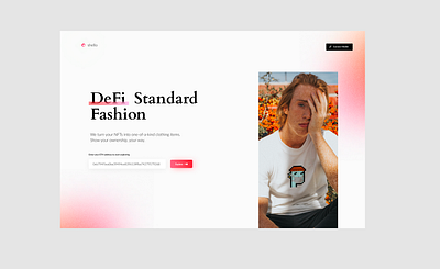 NFT Clothing Platform Landing Page ui