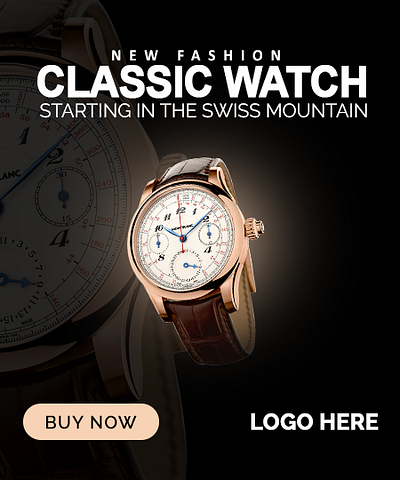 classic watch design graphic design post social media post design