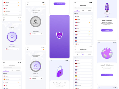 VPN App Design app design app ui best vpn mobile app design ui ux ui ux design vpn vpn design vpn home page