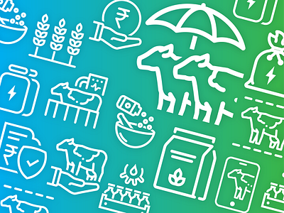 Dairy Industry icon pack cereal cow dairy farmer feed flat graphic design icon icon pack illustration ui ux vector