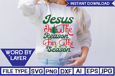 Jesus Is The Reason For The Season Cut File farmhouse christmas