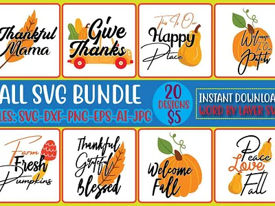 Fall Svg Bundle autumn bundle svg