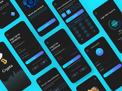 Cryptocurrency Mobile App app bitcoin bitcoin wallet bitcoins crypto crypto app crypto currency crypto exchange crypto wallet cryptocurrency cryptocurrency app ethereum investment app mobile app mobile design ui ux