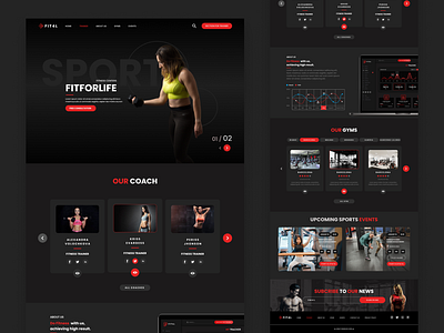 Gym Landing Page Design gym