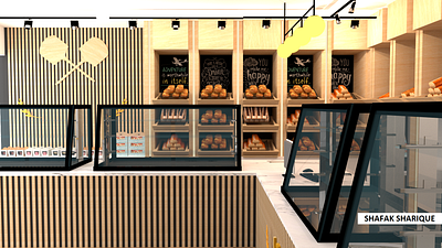 Bakery Interior Design black branding dark design interior textures