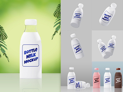 3D Realistic Bottle Milk Mockup bottle bottle design bottle mockup bottle packaging branding cosmetic mockup drink bottle drink mockup fresh drink fresh milk glass bottle milk milk bottle milk mockup milk packaging milk product mockup mockup design psd template