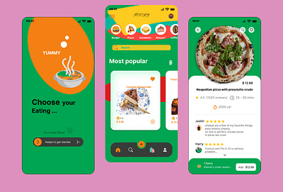FOODY 3d animation app branding design graphic design illustration logo motion graphics typography ui ux vector