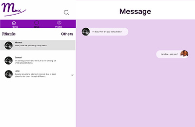 Minx chat web app design ui ux
