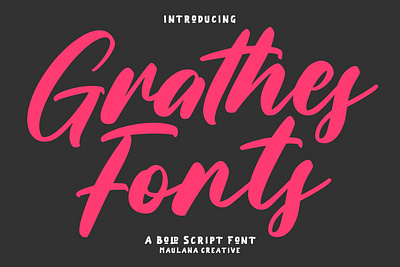 Grathes Bold Script Font 3d animation branding font fonts graphic design logo motion graphics nostalgic ui