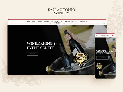 San Antonio Winery design drink e commerc girl luxury shoponline ui ux waine web website