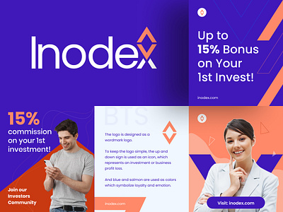 Inodex-investment company-Logo design-Social media design brand identity creative logo design creative work investment investment logo kahaf.co logo design minimal logo professional design social ads social media social media ads social media design ui design visual design