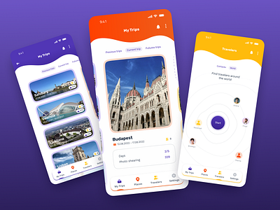 Travel service - Mobile app adventure app booking clean design explore minimal mobile tourism travel traveleer traveling trip ui user interface ux vacation